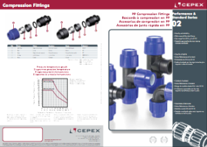 Compression fittings in PP